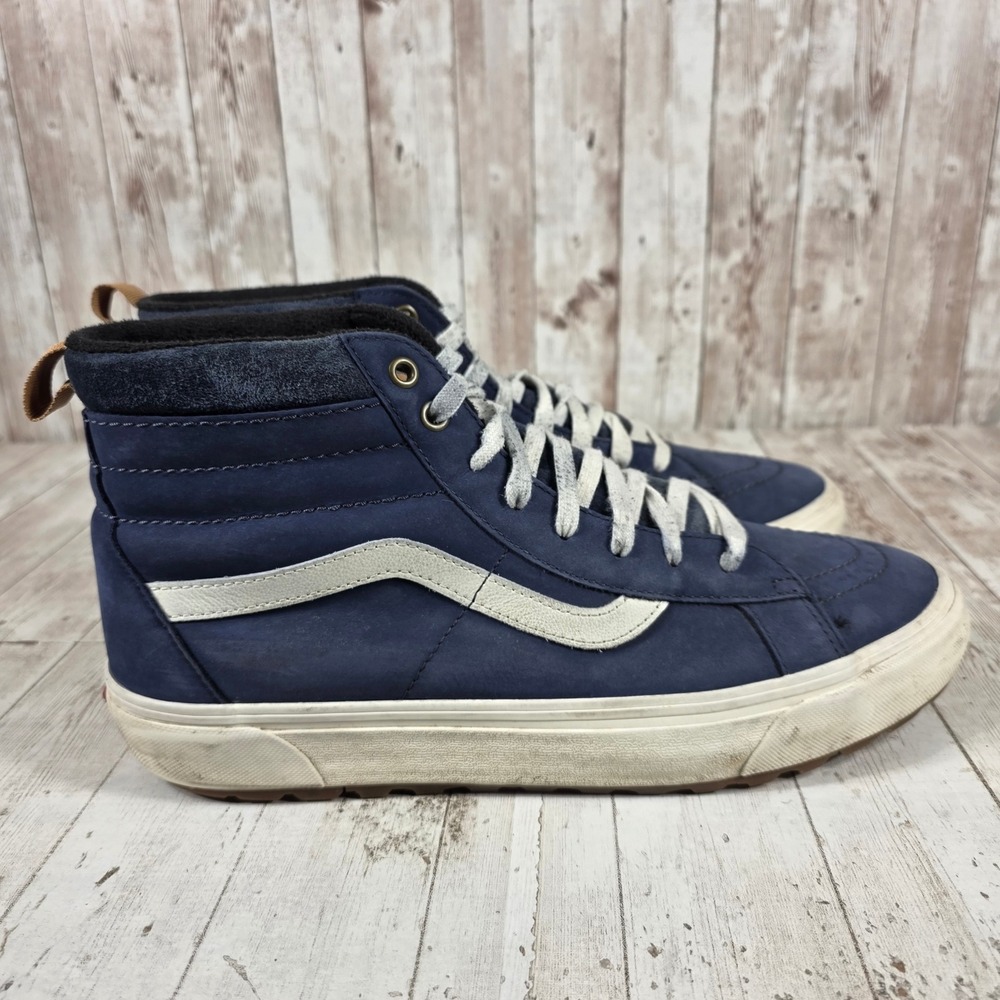 Vans Sk8-Hi MTE Mens 11.5 Navy Blue Suede High Top Weather Resistant Sneakers